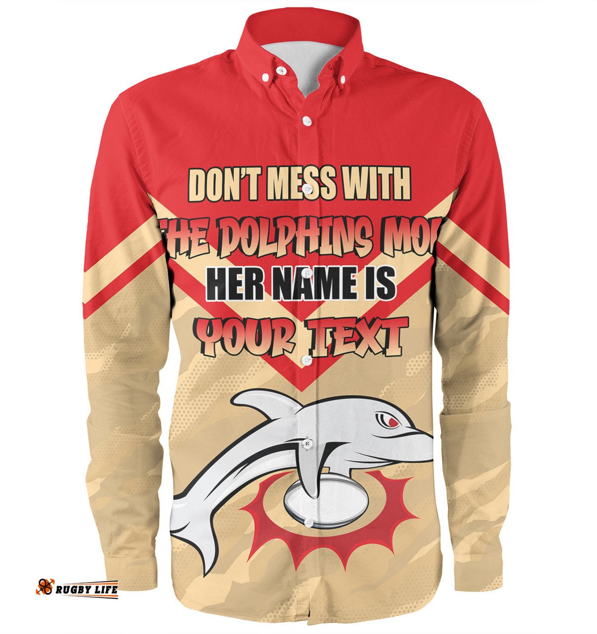 Amazing Aussie Redcliffe Dolphins Mother's Day Screaming Mom and Crazy Fan Long Sleeve Shirt