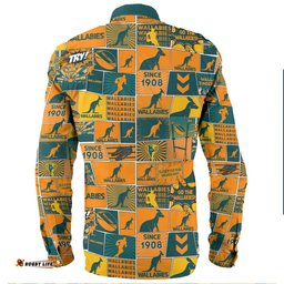 Amazing Aussie Wallabies Sport Team Of Us Die Hard Fan Supporters Comic Style Long Sleeve Shirt