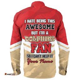 Amazing Aussie Redcliffe Dolphins Custom I Hate Being This Awesome But Redcliffe Dolphins Long Sleeve Shirt
