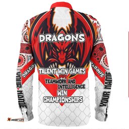 Amazing Aussie St. George Illawarra Dragons Custom Talent Win Games But Teamwork And Intelligence Win Championships With Aboriginal Style Long Sleeve Shirt