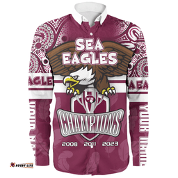 Amazing Aussie Manly Warringah Sea Eagles Custom Talent Win Games But Teamwork And Intelligence Win Championships With Aboriginal Style Long Sleeve Shirt