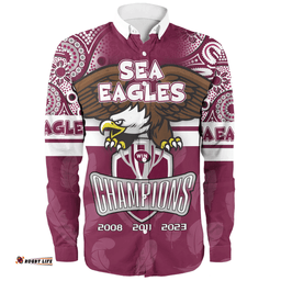 Amazing Aussie Manly Warringah Sea Eagles Custom Talent Win Games But Teamwork And Intelligence Win Championships With Aboriginal Style Long Sleeve Shirt