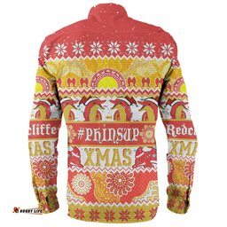 Amazing Aussie Redcliffe Dolphins Christmas Aboriginal Custom Indigenous Knitted Ugly Xmas Style Long Sleeve Shirt