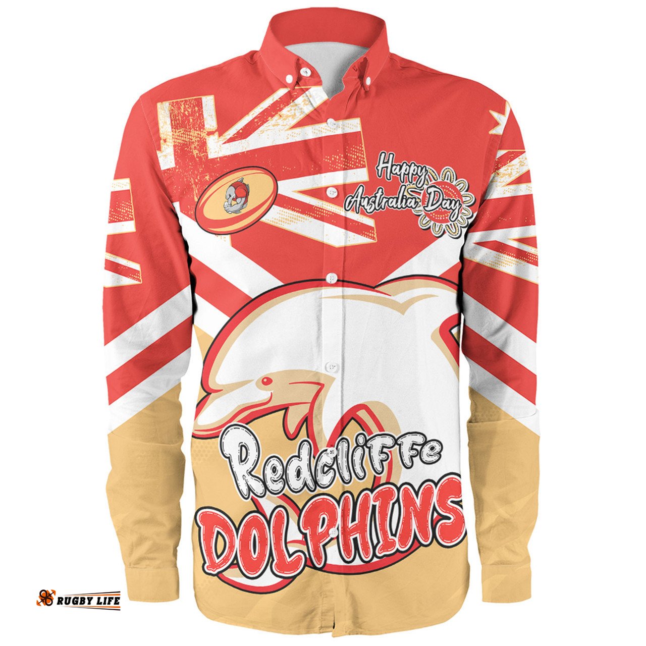 Amazing Aussie Redcliffe Dolphins Happy Australia Day We Are One And Free Long Sleeve Shirt