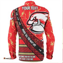 Amazing Aussie Redcliffe Dolphins Theme Song For Rugby With Sporty Style Long Sleeve Shirt