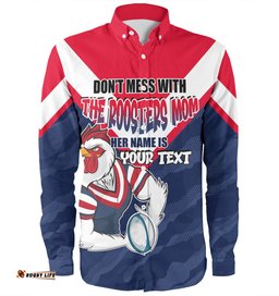 Amazing Aussie Sydney Roosters Mother's Day Screaming Mom and Crazy Fan Long Sleeve Shirt