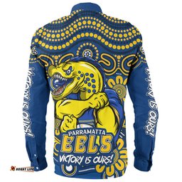 Amazing Aussie Parramatta Eels Aboriginal Inspired Tough Fan Rugby For Life Long Sleeve Shirt