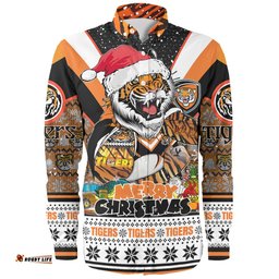 Amazing Aussie Wests Tigers Christmas Custom Tigers Santa Aussie Big Things Long Sleeve Shirt