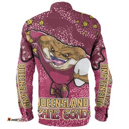 Amazing Aussie Queensland Cane Toads Custom Team With Dot And Star Patterns For Tough Fan Long Sleeve Shirt