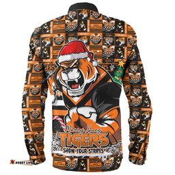 Amazing Aussie Wests Tigers Merry Ugly Christmas Comic Style Long Sleeve Shirt