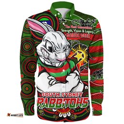 Amazing Aussie South Sydney Rabbitohs Spirit Of NAIDOC Series Long Sleeve Shirt