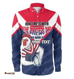 Amazing Aussie Sydney Roosters Father's Day Screaming Dad and Crazy Fan Long Sleeve Shirt