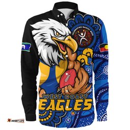 Amazing Aussie West Coast Eagles Power Through Generations NAIDOC Edition Long Sleeve Shirt