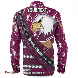 Amazing Aussie Manly Warringah Sea Eagles Theme Song For Rugby With Sporty Style Long Sleeve Shirt