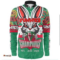 Amazing Aussie South Sydney Rabbitohs Custom Talent Win Games But Teamwork And Intelligence Win Championships With Aboriginal Style Long Sleeve Shirt