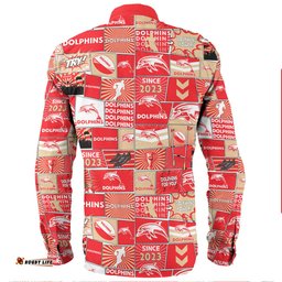 Amazing Aussie Redcliffe Dolphins Team Of Us Die Hard Fan Supporters Comic Style Long Sleeve Shirt