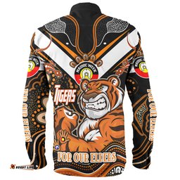 Amazing Aussie Wests Tigers Naidoc Week Custom For Our Elders Home Jersey Shirt Long Sleeve Shirt