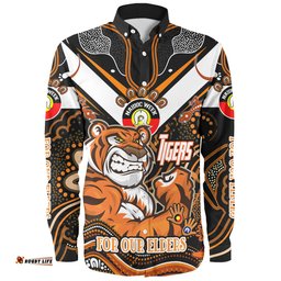 Amazing Aussie Wests Tigers Naidoc Week Custom For Our Elders Home Jersey Shirt Long Sleeve Shirt
