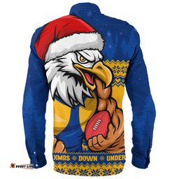 Amazing Aussie West Coast Eagles Merry Christmas Down Under Footy Power Style Long Sleeve Shirt