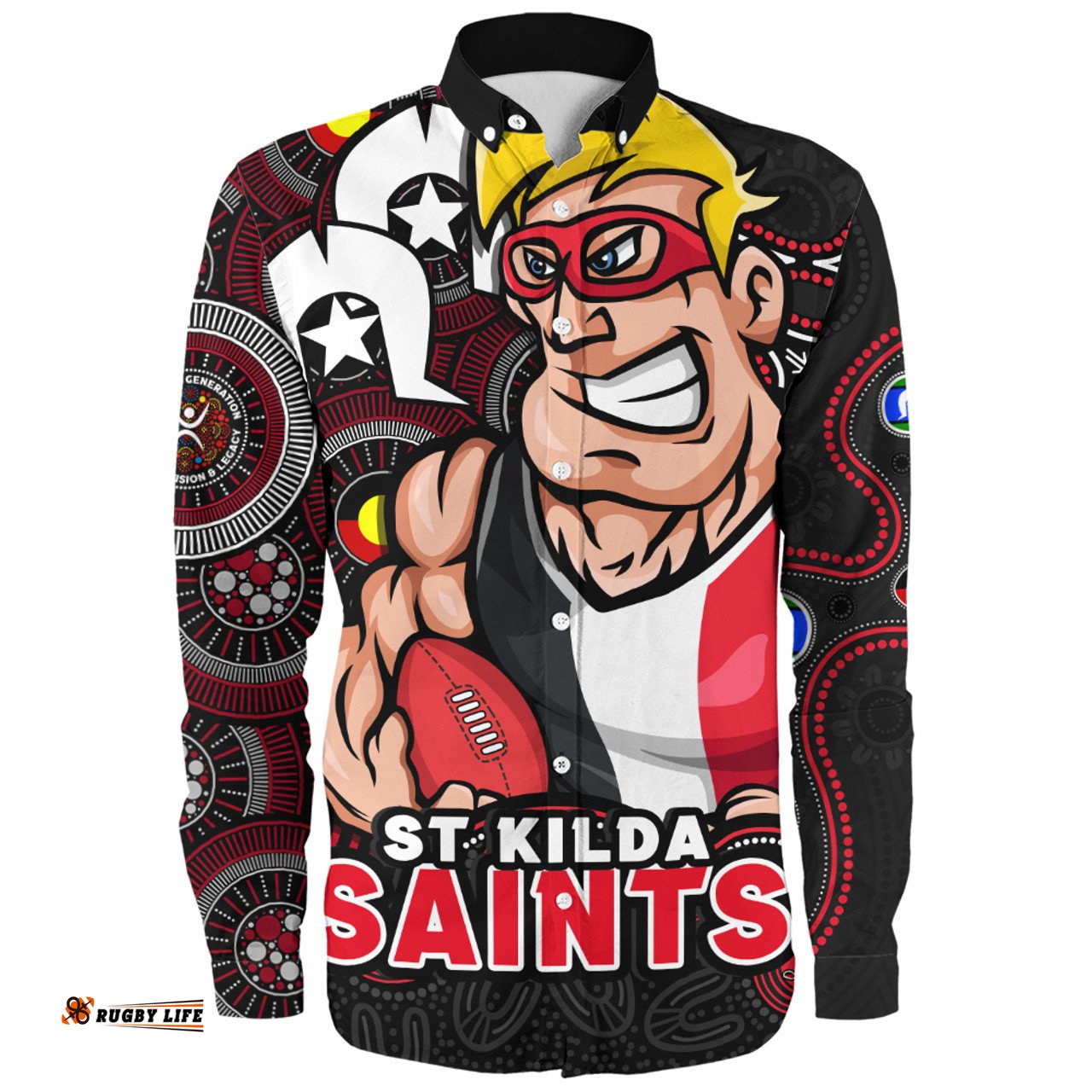 Amazing Aussie St Kilda NAIDOC Spirit Of Country Long Sleeve Shirt