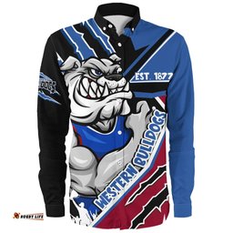 Amazing Aussie Western Bulldogs Battlefield Glory Gear Long Sleeve Shirt