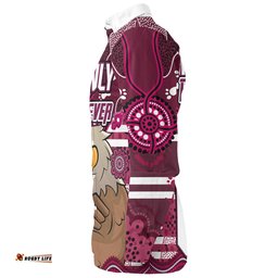 Amazing Aussie Sea Eagles Custom Manly Forever With Aboriginal Style Long Sleeve Shirt