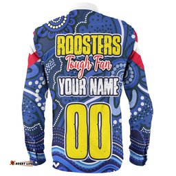 Amazing Aussie Sydney Roosters Custom Sydney Roosters For Life With Aboriginal Style Long Sleeve Shirt