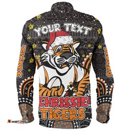 Amazing Aussie Wests Tigers Christmas Custom Christmas Knit Patterns Vintage Jersey Ugly Long Sleeve Shirt