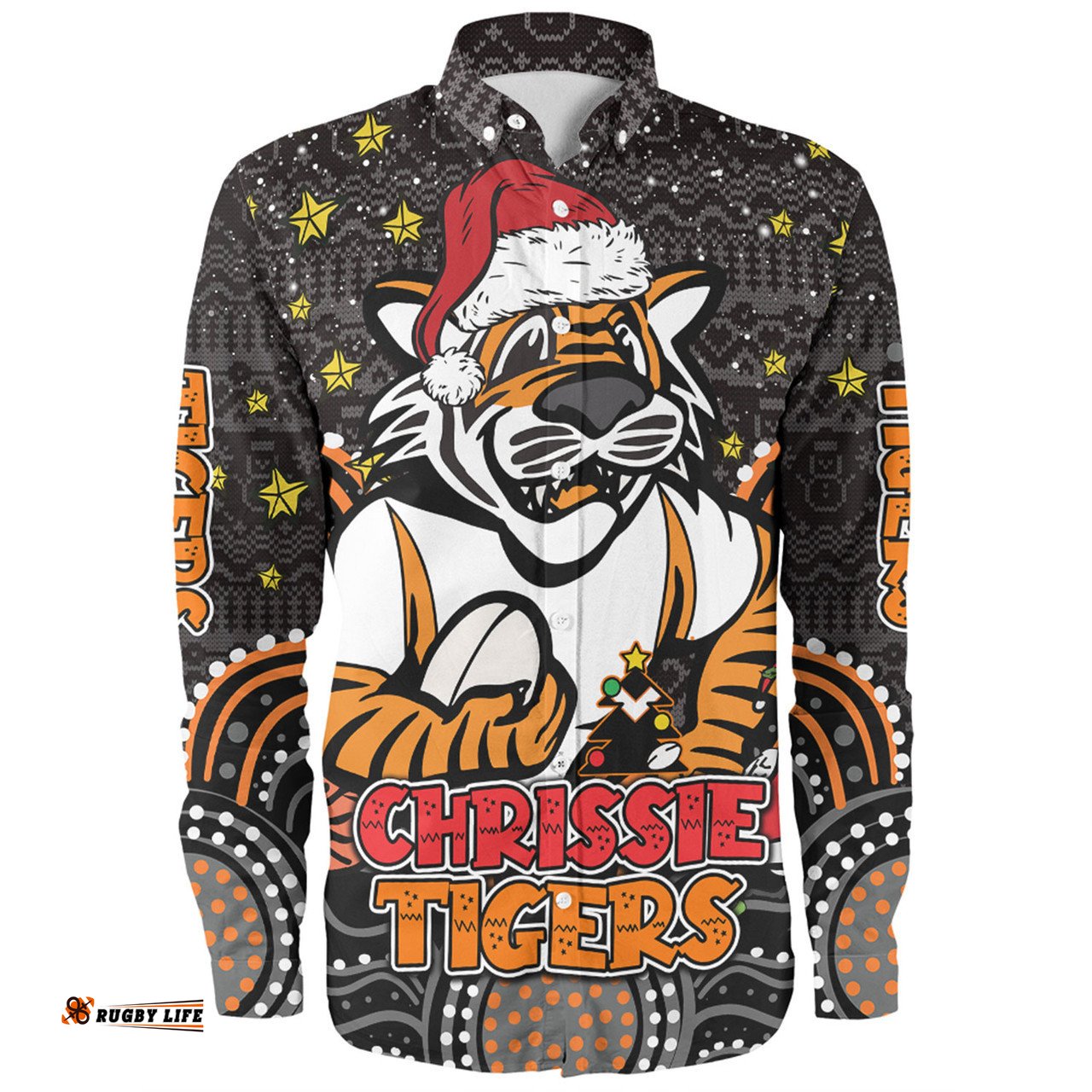 Amazing Aussie Wests Tigers Christmas Custom Christmas Knit Patterns Vintage Jersey Ugly Long Sleeve Shirt