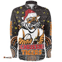 Amazing Aussie Wests Tigers Christmas Custom Christmas Knit Patterns Vintage Jersey Ugly Long Sleeve Shirt