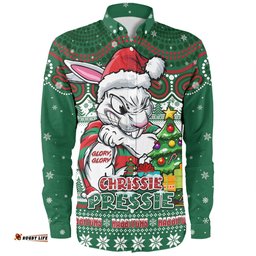Amazing Aussie South Sydney Rabbitohs Aussie Ugly Christmas For Die Hard Fan Supporters Long Sleeve Shirt