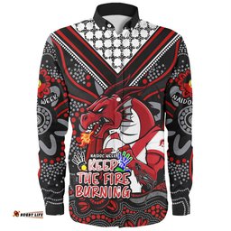 Amazing Aussie St. George Illawarra Dragons Aboriginal Inspired Naidoc Week Custom For Die Hard Fan Supporters Long Sleeve Shirt