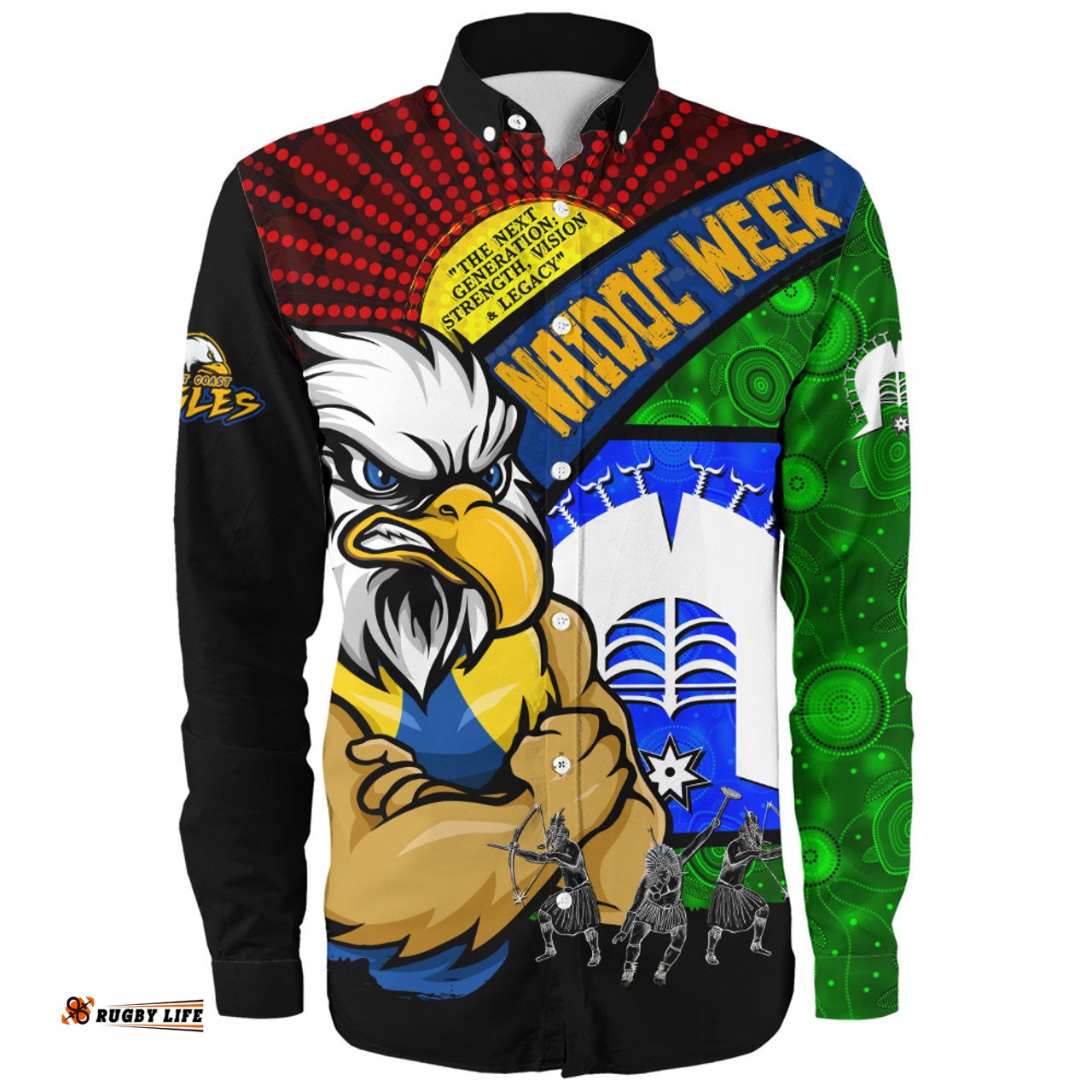 Amazing Aussie West Coast Eagles NAIDOC Week Pride Edition Long Sleeve Shirt
