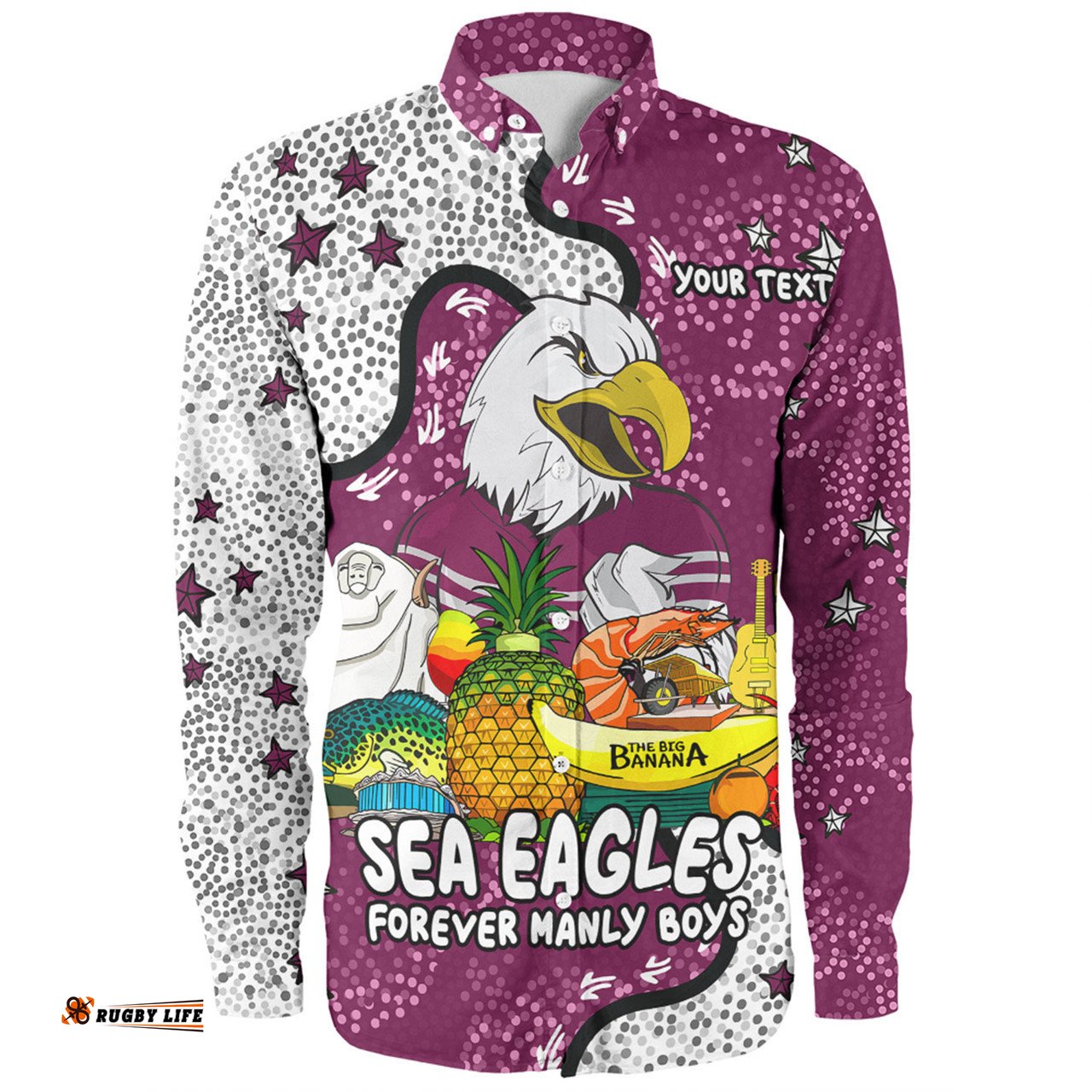Amazing Aussie Manly Warringah Sea Eagles Australian Big Things Long Sleeve Shirt