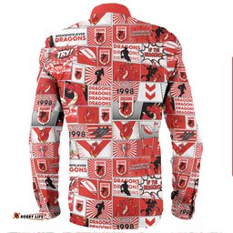 Amazing Aussie St. George Illawarra Dragons Team Of Us Die Hard Fan Supporters Comic Style Long Sleeve Shirt