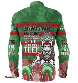 Amazing Aussie South Sydney Rabbitohs Custom Go The Mighty Heroes Shirt Long Sleeve Shirt