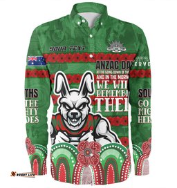 Amazing Aussie South Sydney Rabbitohs Custom Go The Mighty Heroes Shirt Long Sleeve Shirt