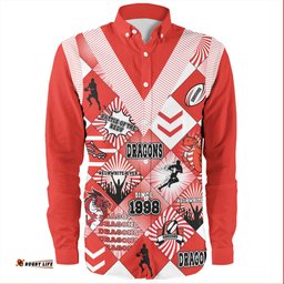 Amazing Aussie St. George Illawarra Dragons Argyle Patterns Style Tough Fan For Life Long Sleeve Shirt