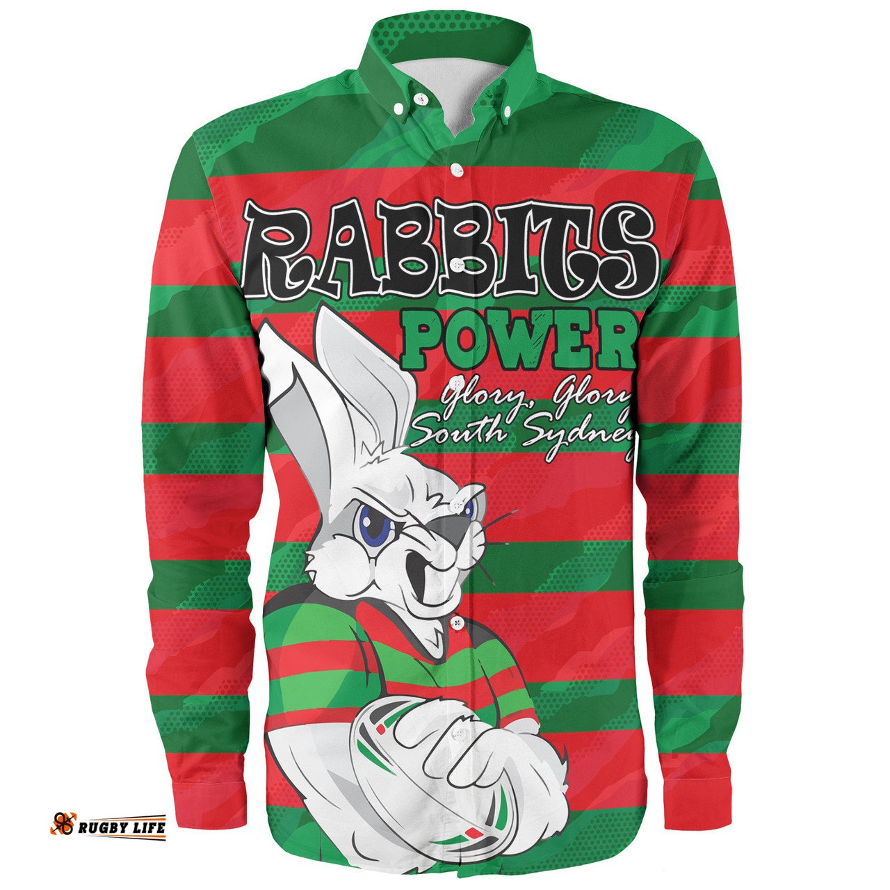 Amazing Aussie South Sydney Rabbitohs Bunnies Supporter Long Sleeve Shirt