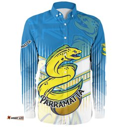 Amazing Aussie Parramatta Eels Parramatta Eels Mascot With Australia Flag Long Sleeve Shirt