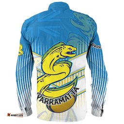 Amazing Aussie Parramatta Eels Parramatta Eels Mascot With Australia Flag Long Sleeve Shirt
