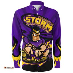 Amazing Aussie Melbourne Storm Premiership Series Sports Gear Long Sleeve Shirt