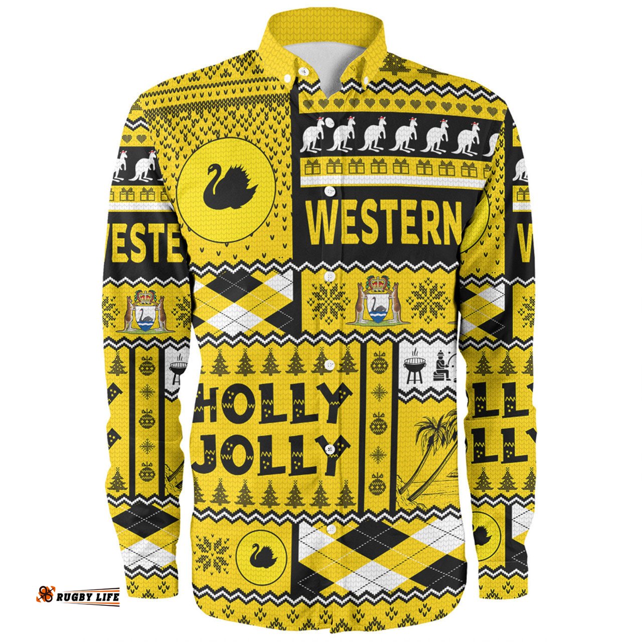 Amazing Aussie Western Australia Christmas Holly Jolly Chrissie Long Sleeve Shirt