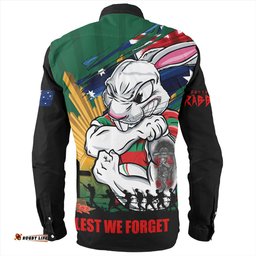 Amazing Aussie South Sydney Rabbitohs Fearless ANZAC Defender Long Sleeve Shirt