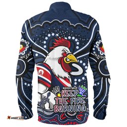 Amazing Aussie Sydney Roosters Aboriginal Inspired Naidoc Week Custom For Die Hard Fan Supporters Long Sleeve Shirt