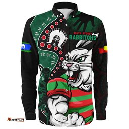 Amazing Aussie South Sydney Rabbitohs NAIDOC Indigenous Warrior Spirit Long Sleeve Shirt
