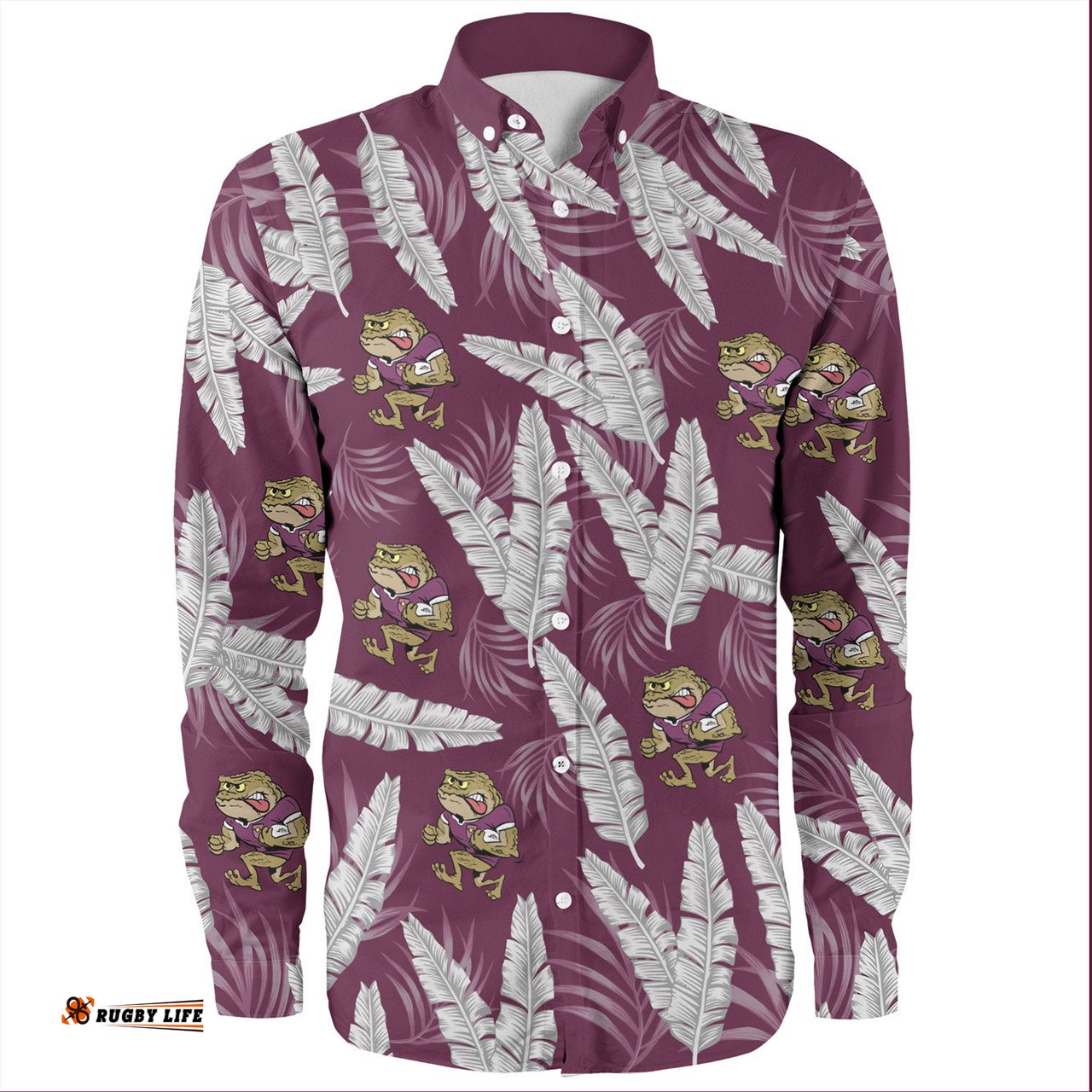 Amazing Aussie Cane Toads Custom Tropical Patterns QLD Long Sleeve Shirt