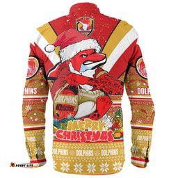 Amazing Aussie Redcliffe Dolphins Christmas Custom Redcliffe Dolphins Santa Aussie Big Things Long Sleeve Shirt