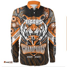Amazing Aussie Wests Tigers Custom Talent Win Games But Teamwork And Intelligence Win Championships With Aboriginal Style Long Sleeve Shirt
