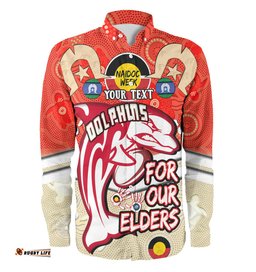 Amazing Aussie Redcliffe Dolphins Naidoc Week Customs Dolphins Naidoc For Our Elders Dot Art Style With Turtles Long Sleeve Shirt
